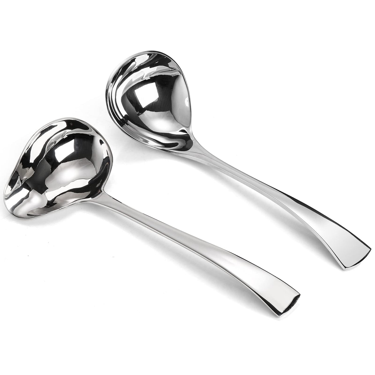 Yarlung Set of 2 Gravy Spoon Small Ladle 7 Inch Sauce Drizzle Spoon with Spout, 18/10 Stainless Steel Mini Soup Ladle Kitchen Utensils Table Serving