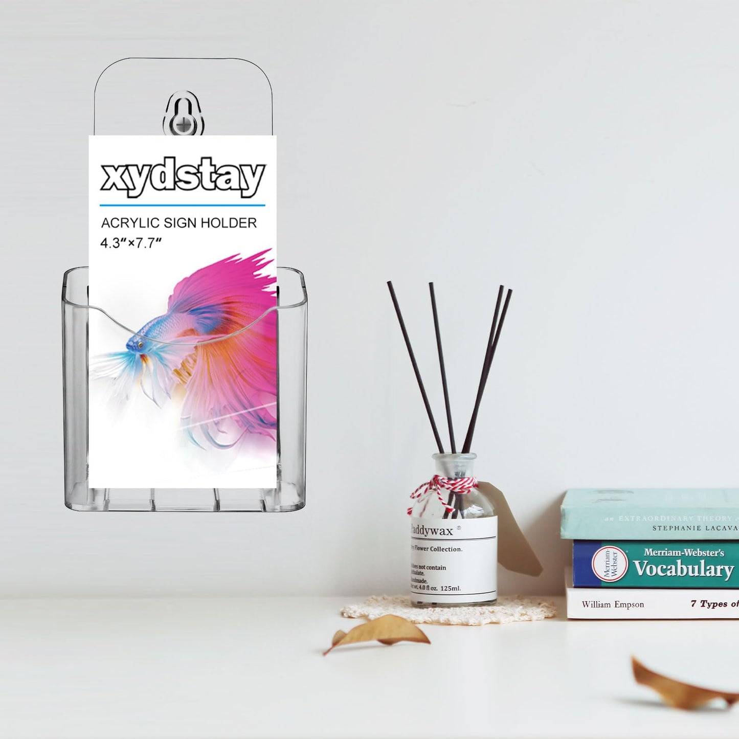 xydstay Acrylic Brochure Holder 4x9 Inches Slant Back Design, Clear Display Stand, Plastic Table Stand Sign Holder,Pamphlet Holder Flyer Holder,Display Stand,Table Signs Plastic Paper Holder for Office, Home, Store, 2 Pack