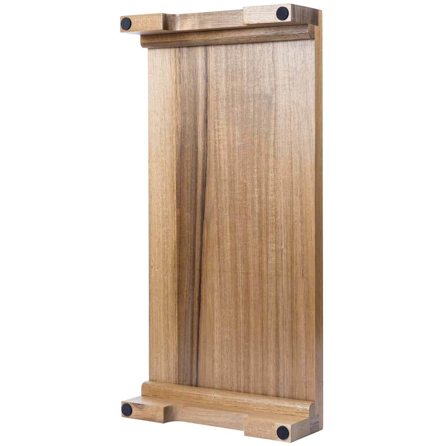 MyGift Premium Acacia Solid Wood Desk Monitor Stand, Laptop Riser & Keyboard Storage – Wooden Desktop Organizer for Screen Display and Workspace Organization