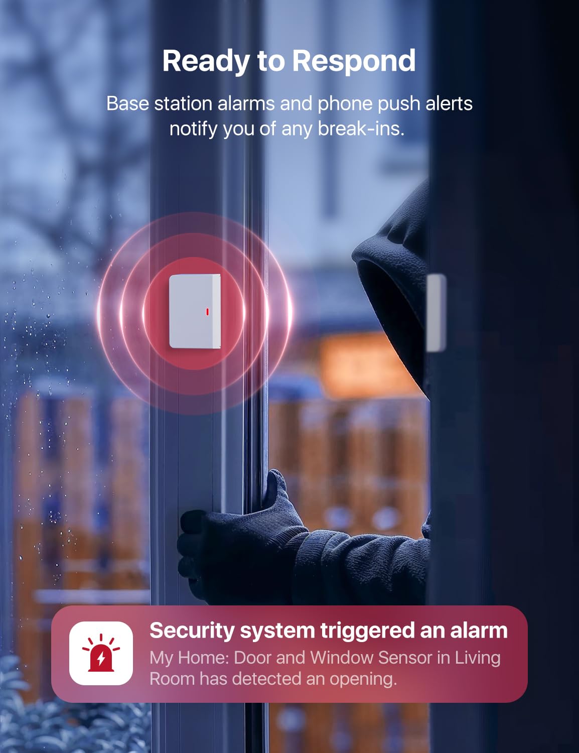 X-Sense Smart Home Security System, Wireless Security System 5-Piece Set, Supports Mobile App Alerts, Compatible with Alexa, Includes 1 Base Station, 2 Door Sensors, 1 Motion Sensor, 1 Keypad, AS05
