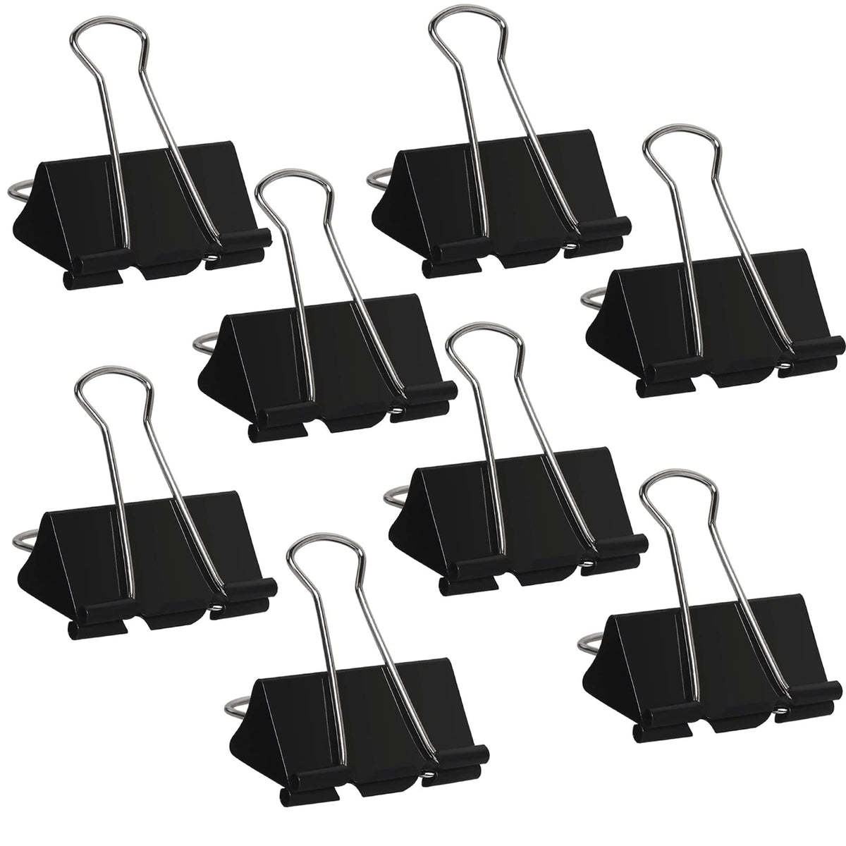 Medium Binder Clips 1.6 Inch (60 Pack), Large Binder Clips Medium Paper Clamps for Office and Home Supplies, Black