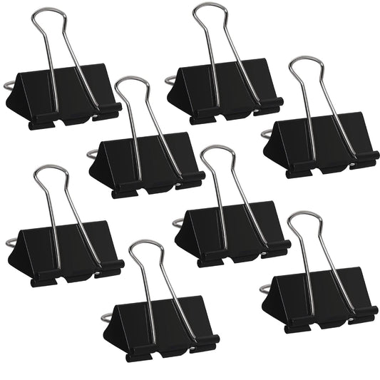 Medium Binder Clips 1.6 Inch (60 Pack), Large Binder Clips Medium Paper Clamps for Office and Home Supplies, Black