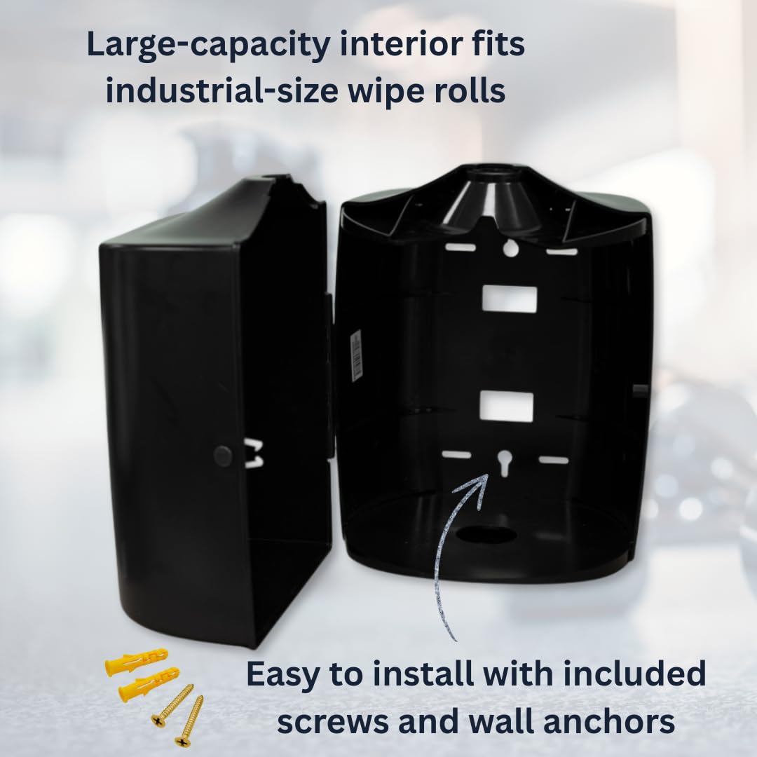Gym Equip Wipe Dispenser – Easy to Install, Holds Up to 1500 Wipes. Gyms, Facilities, Hotels and Offices