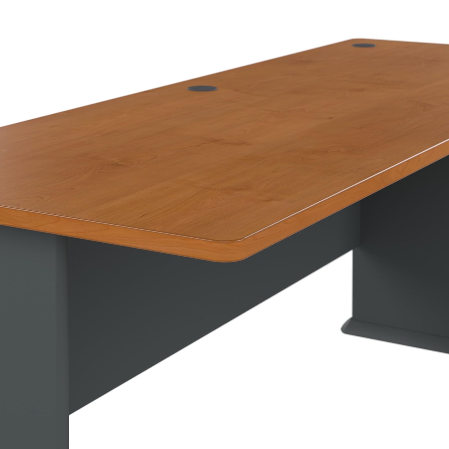 Bush Business Furniture Series A 72W Desk in Natural Cherry and Slate, Large Workstation for Home or Professional Workspace, Desktop Solution for Office Use