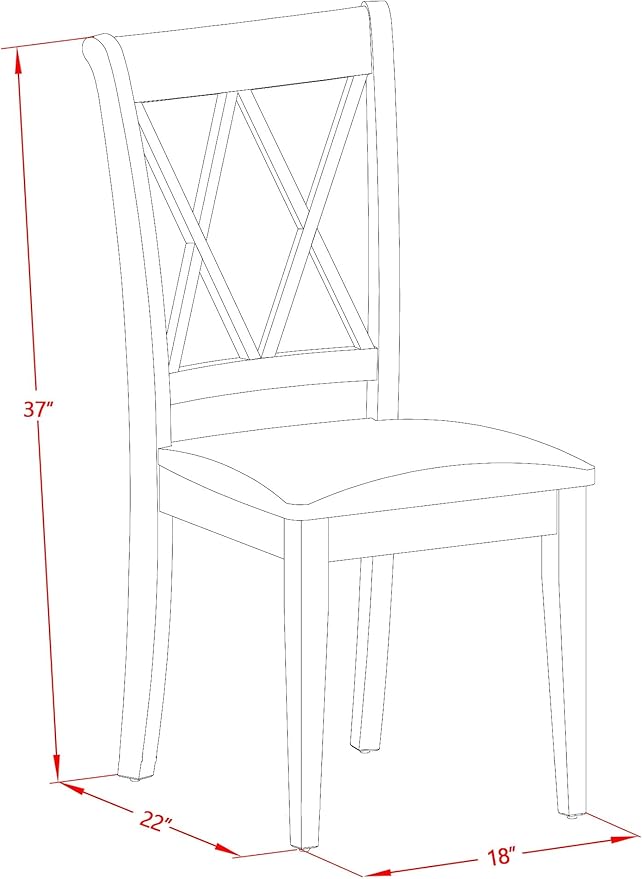 East West Furniture CLC-MAH-C Clarksville Dinette Chairs