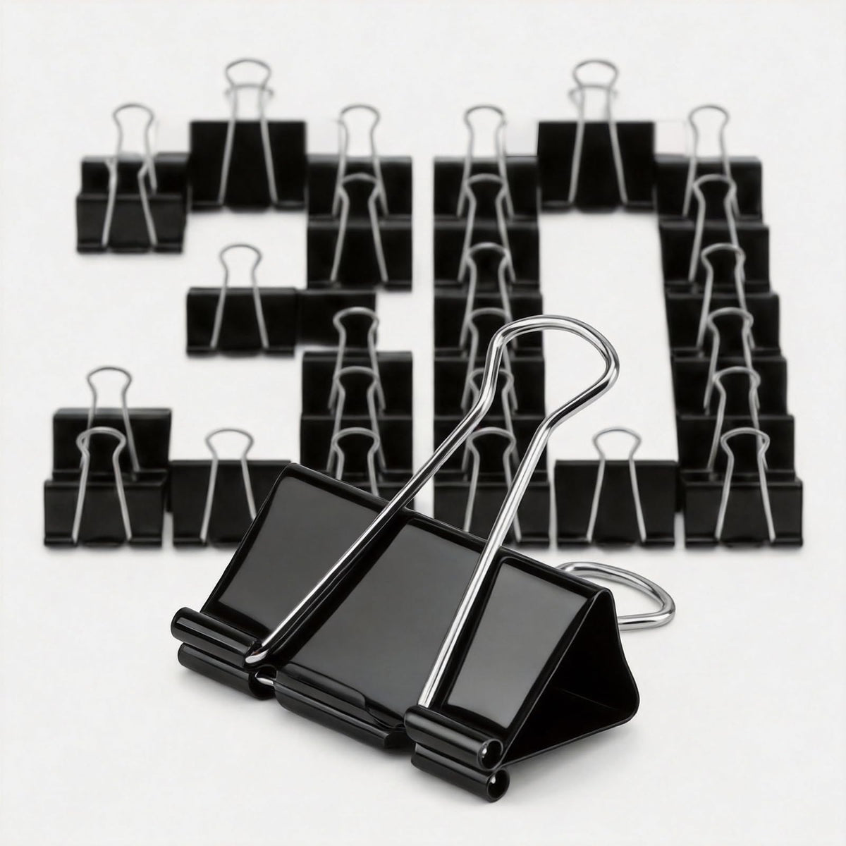 3 Inch Extra Large Jumbo Binder Clips (30 Pack)– Sturdy Black Metal Paper Clamps, Bulldog Clips for Office, Home & Classroom, Tempered Steel with 1.5" Capacity for Documents, Files, Craft Boards