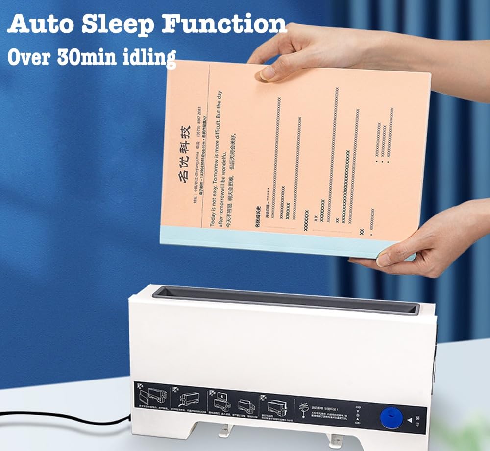 Thermal Book Binding Machine, 12 Inch Thermal Book Binder, A4 Thermal Binder with 15 Book Spines for DIY Notebook Journal Photo Document, Integrated Cooling Function