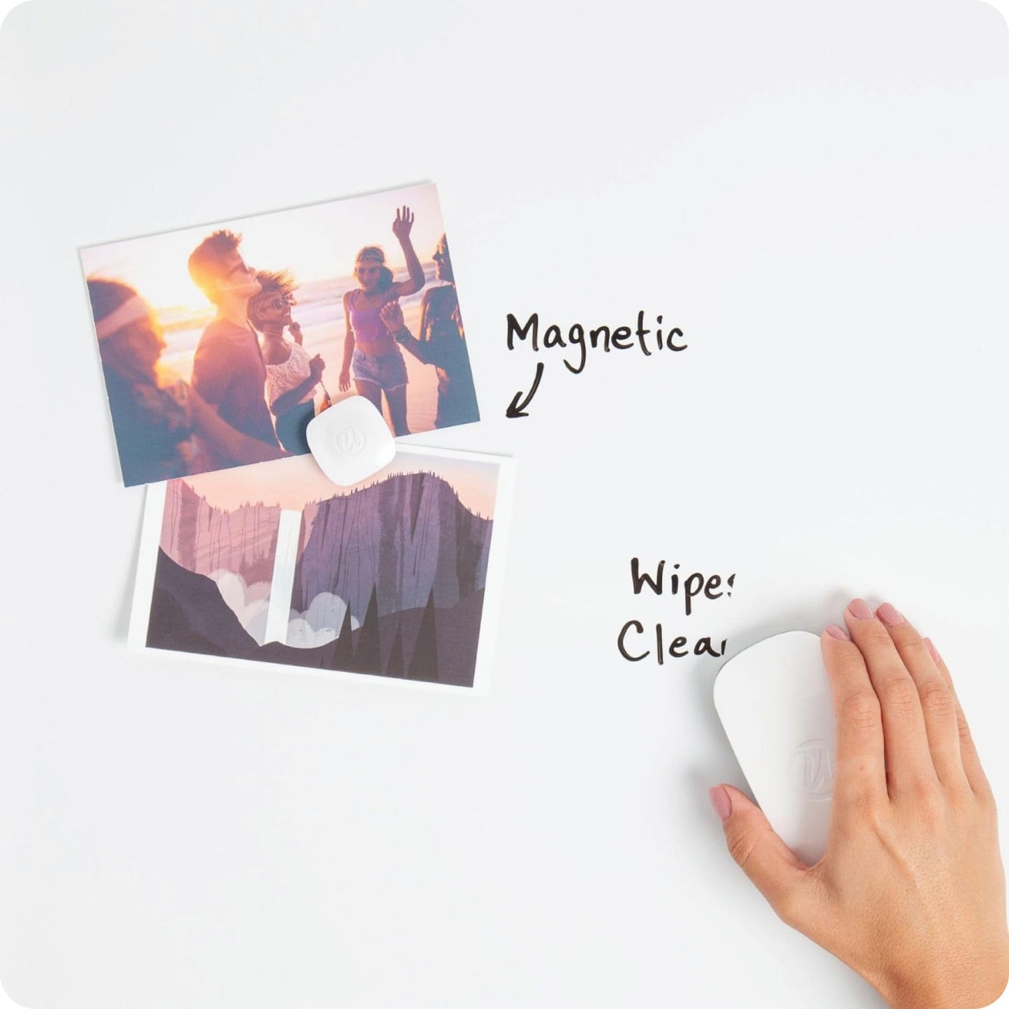 U Brands Magnetic Dry Erase Calendar White Board for Wall, 24" x 18", Dry Erase Board White Board Calendar with Gold Aluminum Frame, Includes a Magnet and a Marker