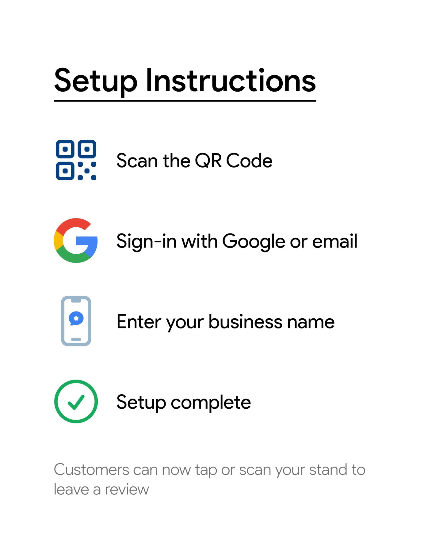 ProsperQR - Google Review Stand - NFC & QR Code, Easy Setup, For All Businesses (3-Pack)