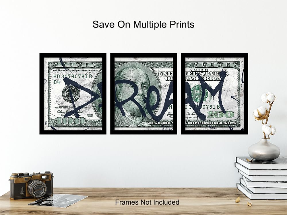 Motivational Graffiti Wall Art LARGE 11x14 - Inspirational Posters for Home Office Decor - Entrepreneur Gifts - positive affirmation - Motivation, Inspiration - Small Office Decor - Quotes Wall Art