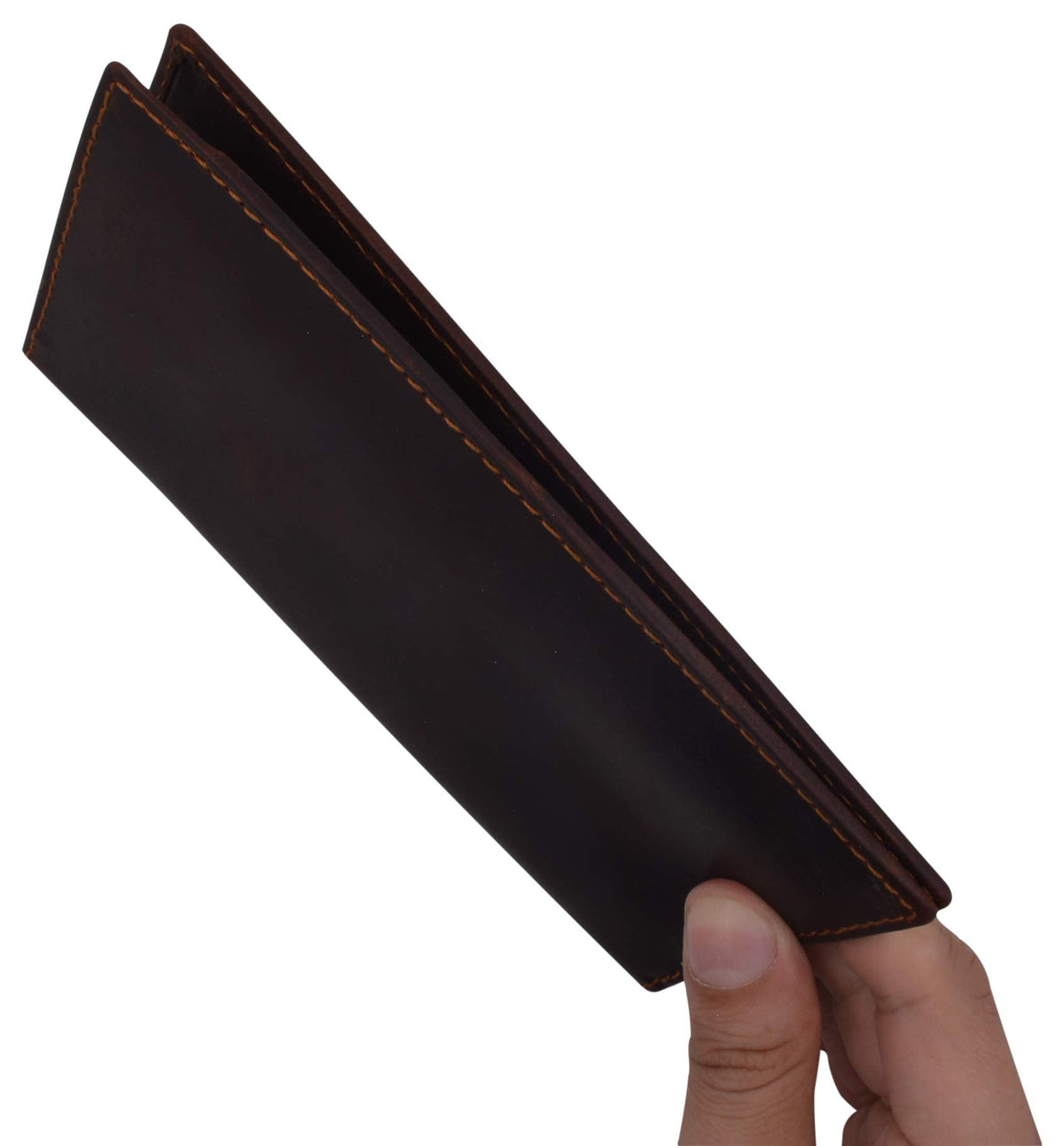 MARSHAL Genuine Leather Checkbook Cover Case #156-cr (Vintage Brown)
