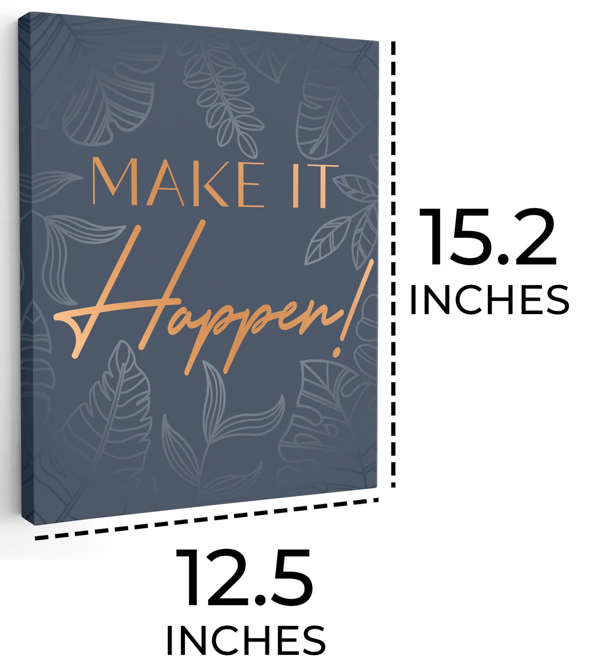 Motivational Wall Art For Office Set, Inspirational Canvas Triptych, Positive Affirmations Wall Decor With Quotes, 3 Wrapped Canvas Panels For Bedroom, Living Room, Workspace, 12.5x15 Inch each panel