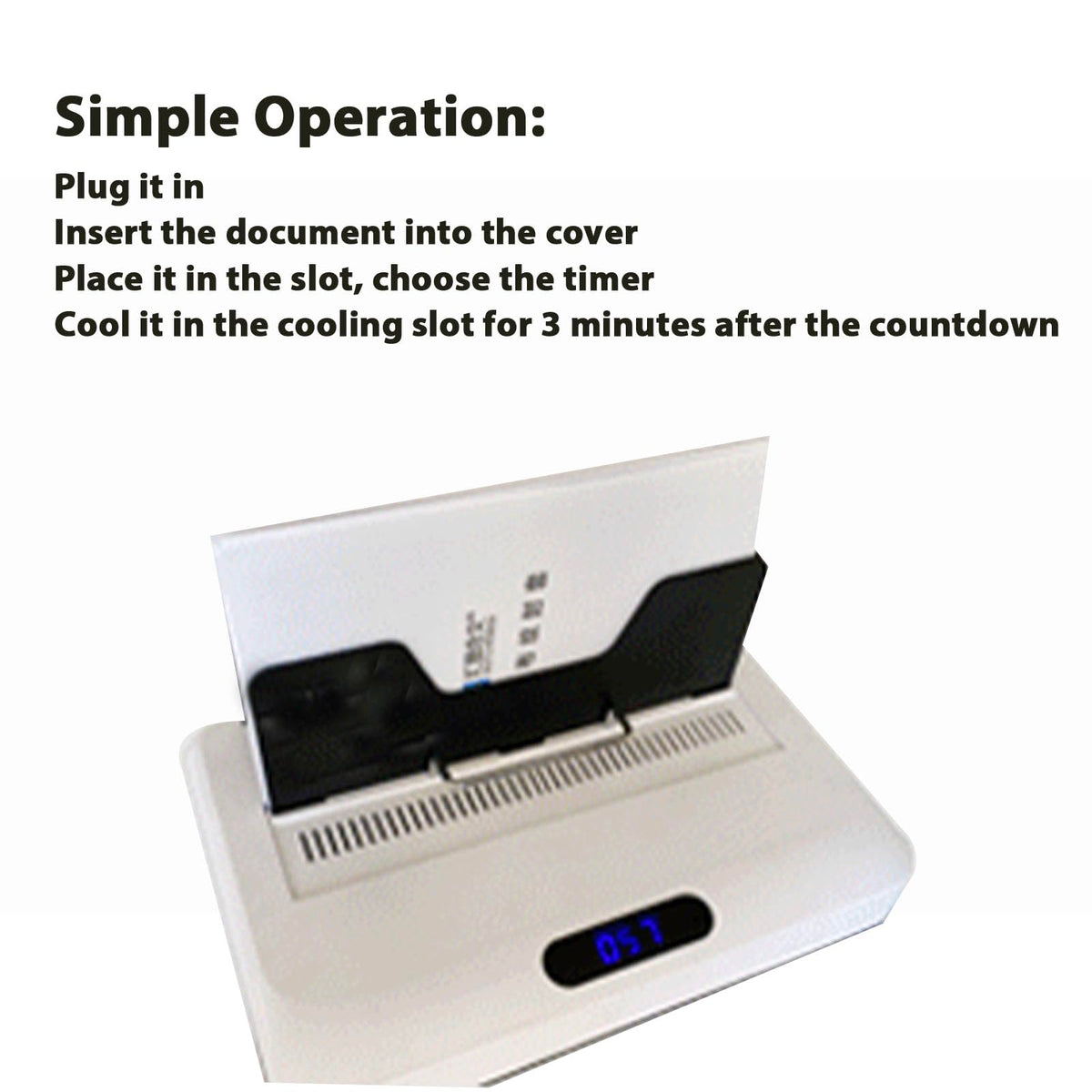Thermal Binding Machine, Electric Book Binder Machine for 60mm Thick Paper, Instant Use Thermal Binder with Digital Touch Panel for Documents, Scripts