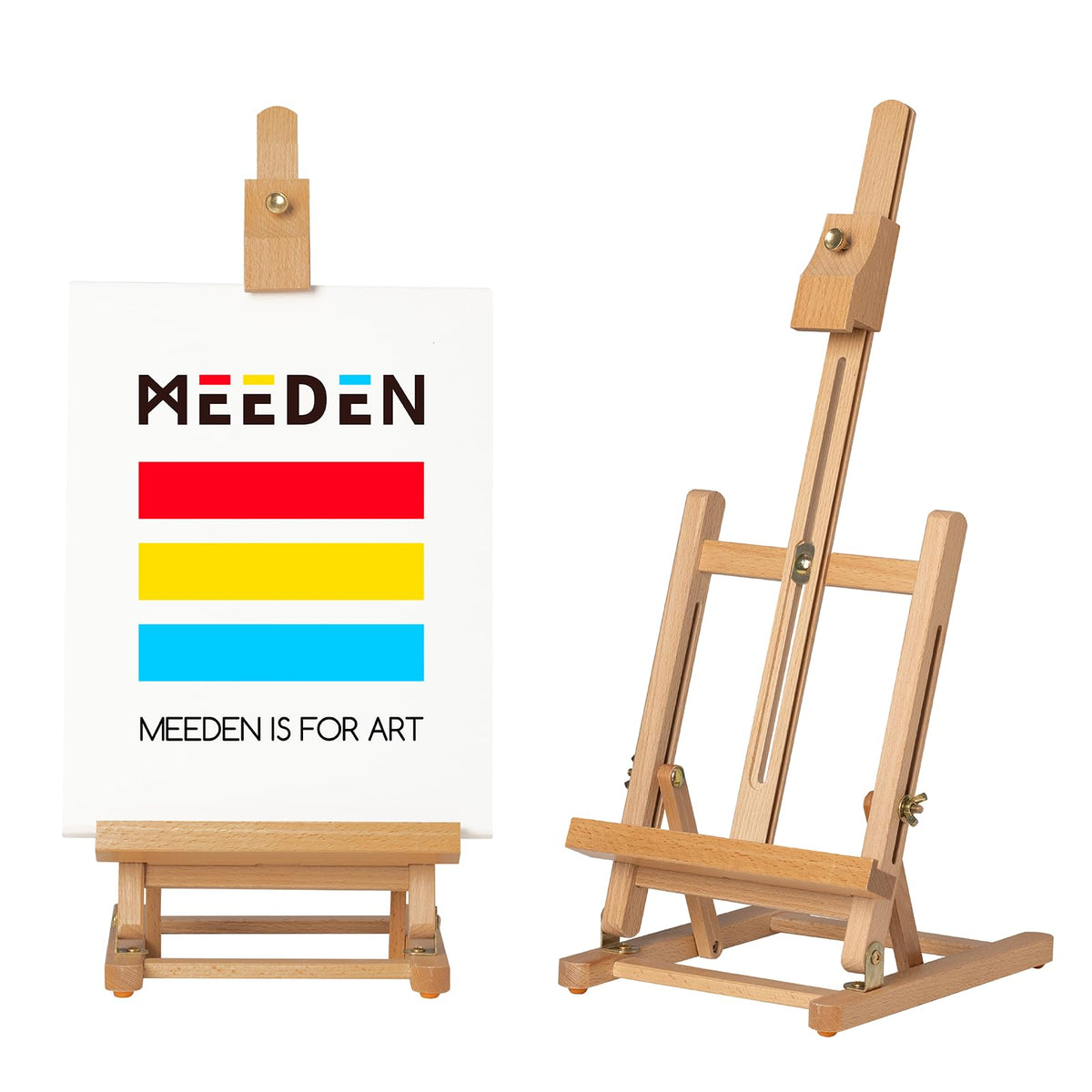 MEEDEN Tabletop Easel for Painting H-Frame, Adjustable Painting & Display Table Top Easel Stand, Hold Canvas up to 16", Sturdy Beech Wood Table Art Easel for Adults, Kids, Beginners