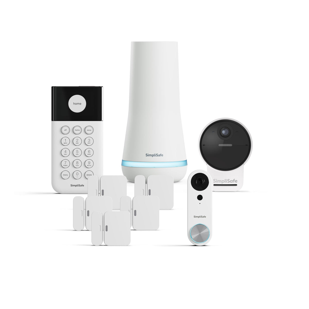 SimpliSafe 9 Piece Wireless Home Security System Gen 3 with Outdoor Camera and Wired Video Doorbell - Optional 24/7 Professional Monitoring - No Contract - Compatible with Alexa and Google Assistant