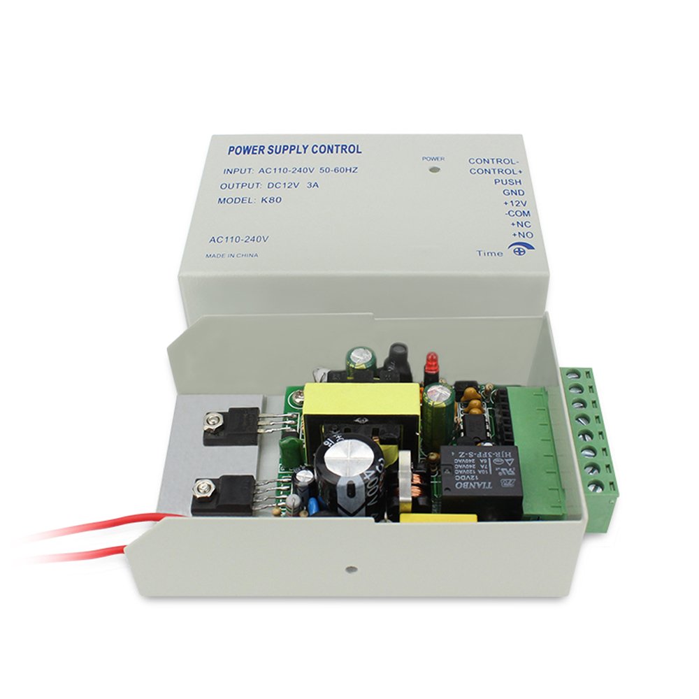 MENGQI-CONTROL Full Kits Biometric Fingerprint RFID Password Access Control Systems + 600lbs Force Electric EM Magnetic Lock +110V Power Supply+10 Cards and Key Fobs