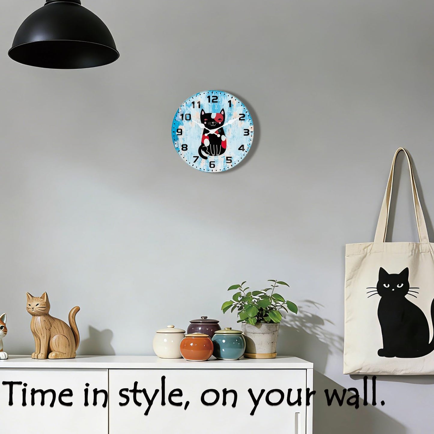 TGHHPC Silent Wall Clocks Battery Operated 10 Inch - Premium Glass Material Wall Clock, Unique Decorative Analog Clock with Large Numbers Non Ticking for Bedroom Living Room Office Kitchen Classroom