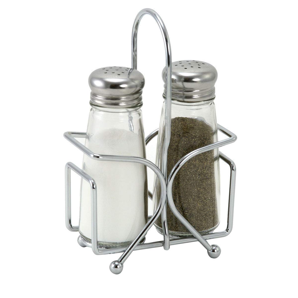 Salt and Pepper Shaker Set with Rack