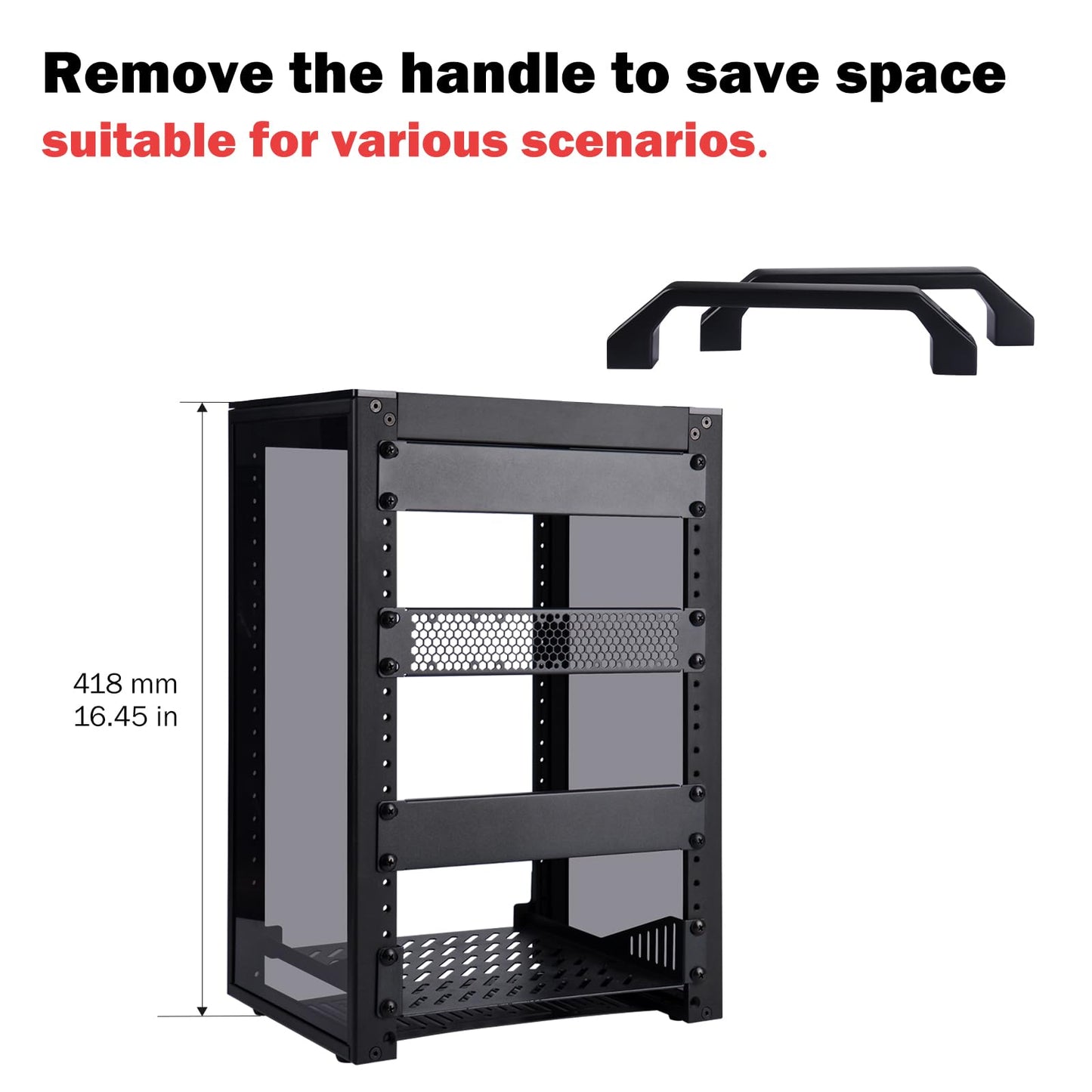 GeeekPi 8U Server Cabinet, 10 inch Server Rack for Network, Servers, Audio, and Video Equipment, DeskPi RackMate T1 Rackmount, 7.87 inch Depth