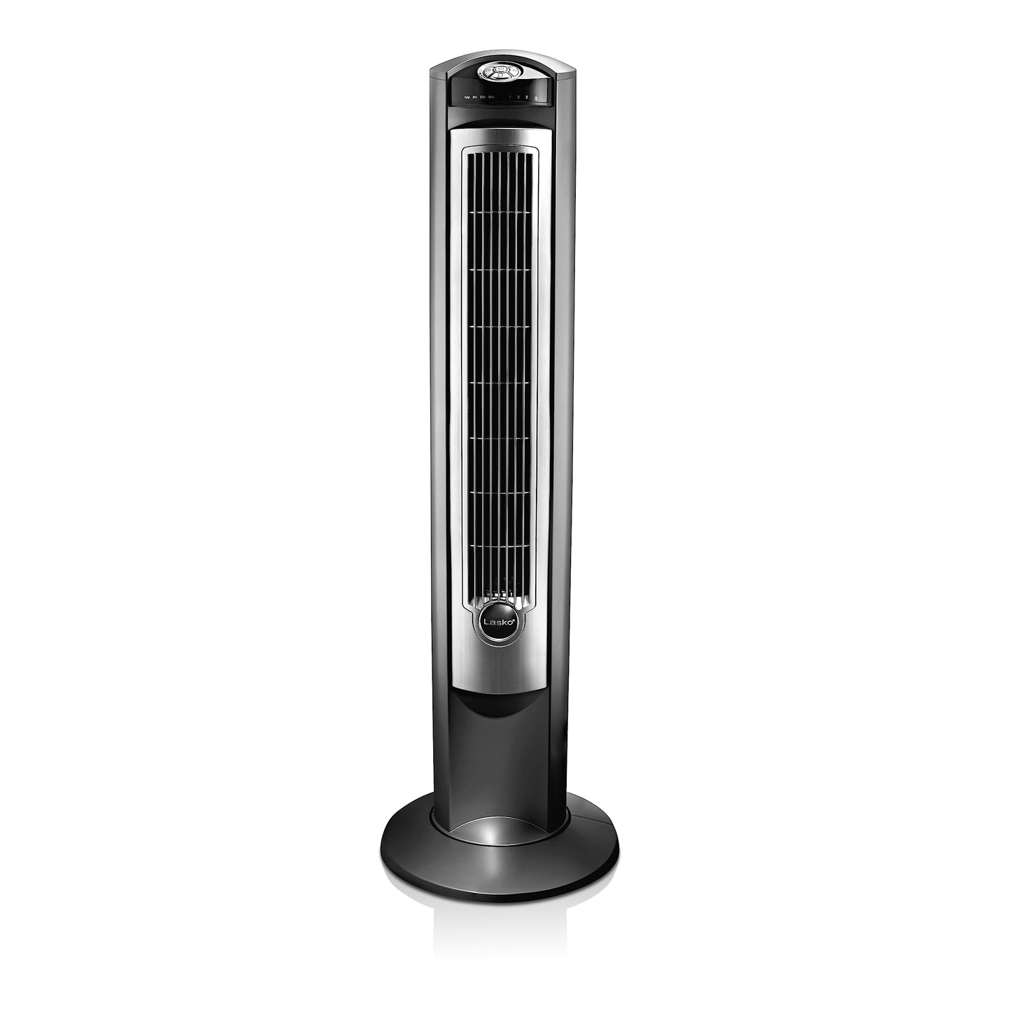 Lasko Oscillating Tower Fan with Remote, Quiet Floor Fans for Bedroom, 42", Silver T42951