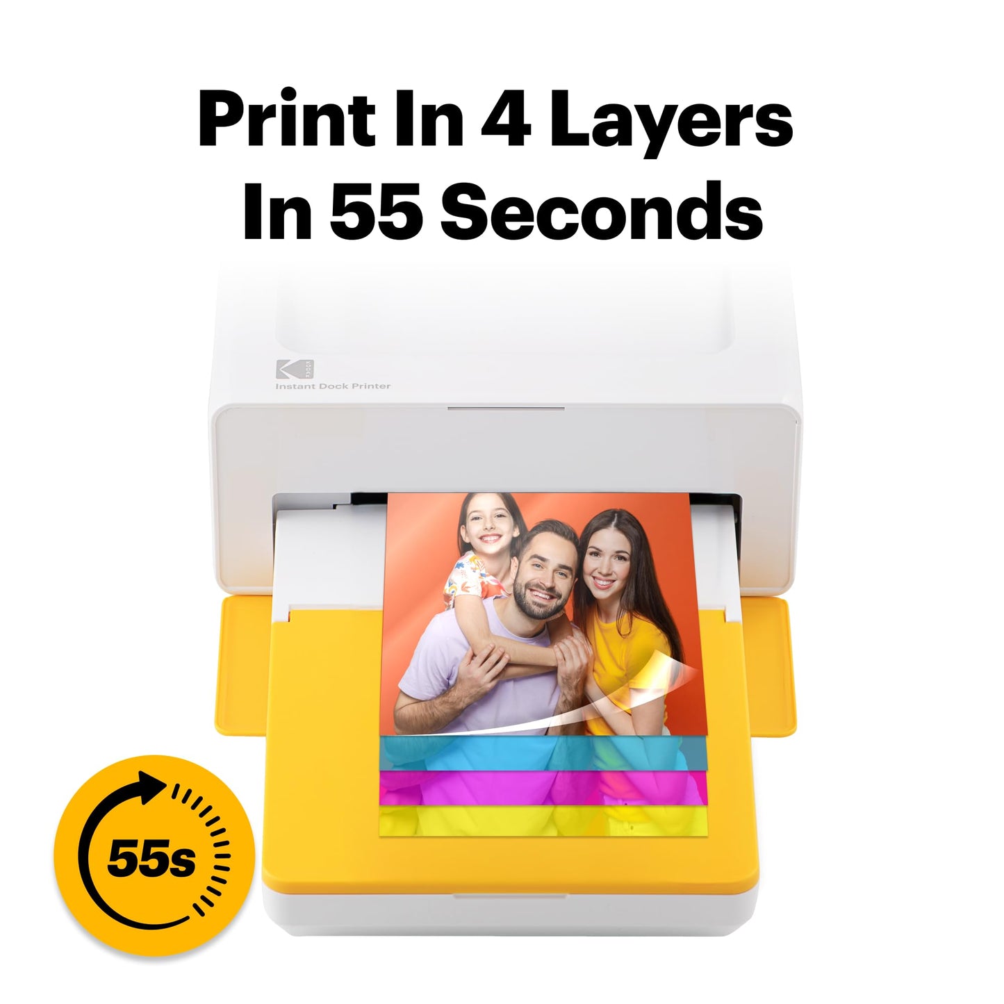 KODAK Dock Plus 4x6'' Photo Printer, 10 Sheets, Docking & Bluetooth Smartphone Printer for iPhone & Android, Instant Color Prints, 4PASS Dye Sublimation