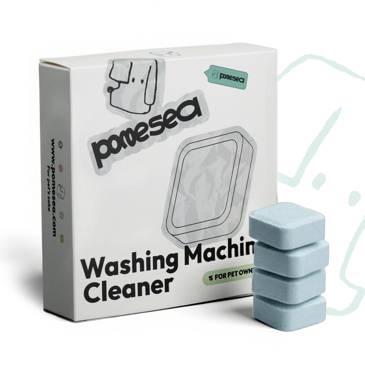 Washing Machine Cleaner Tablets 24 Pack for Pet Owner- Deep Cleaning Descaler & Deodorizer for HE Front Load & Top Load Washers, Septic Safe, Eco-Friendly, 12 Month Supply