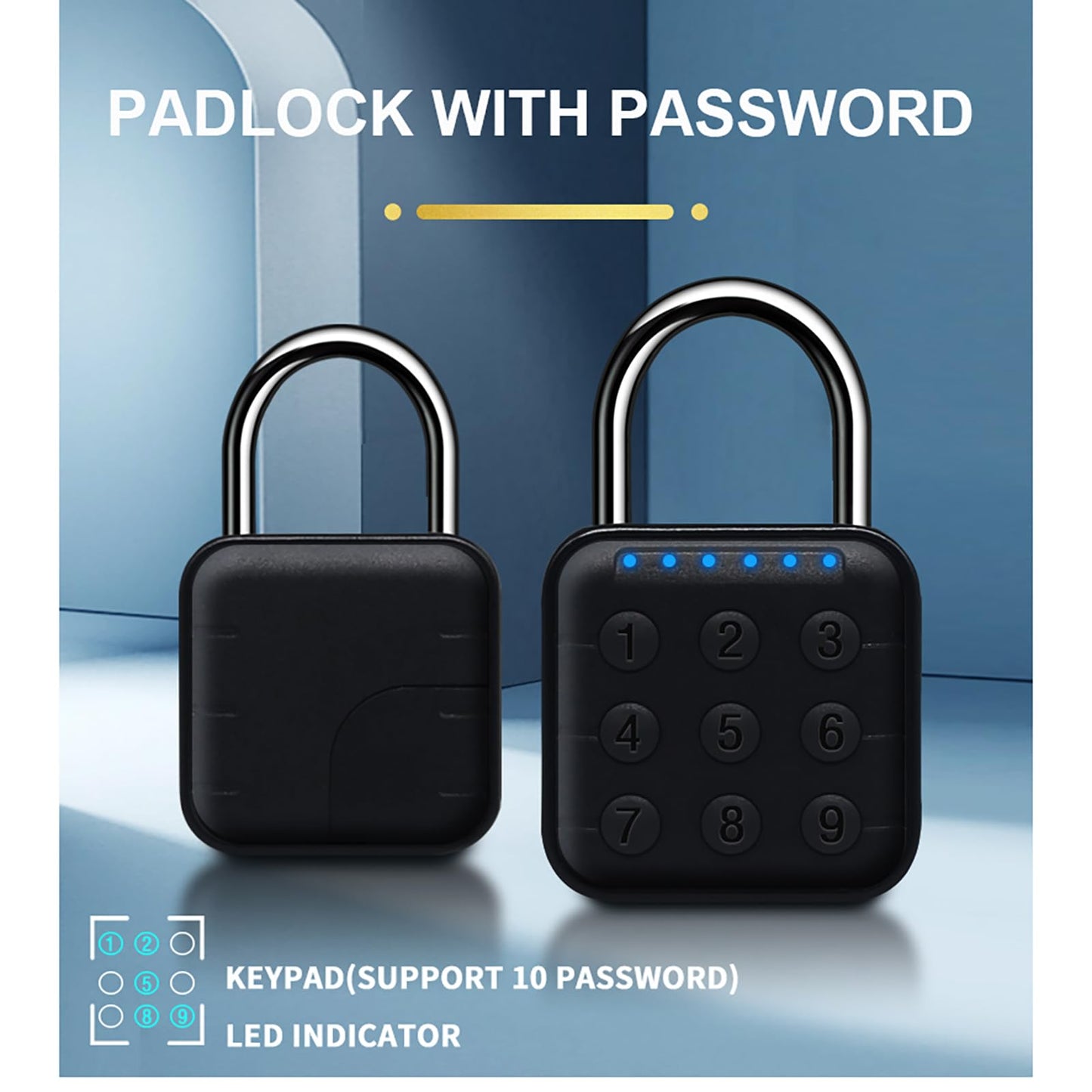 HIFAM High-Security 6 Digit Combination Padlock: IP67 Rated, Corrosion-Resistant Zinc Alloy, Anti-Corrosion, for Gym/School/Travel, Privacy Safe, Supports