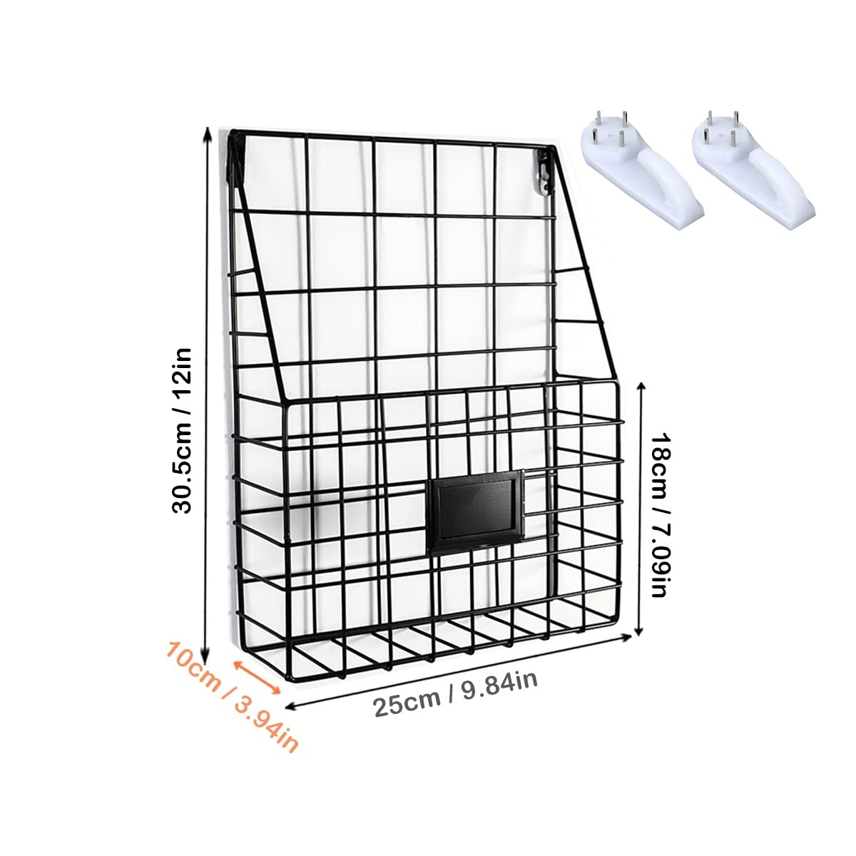 Hanging Wall File Rack 1Pack Pockets Organizer Office Hanging Magazine Rack Metal Mesh Folder Wall File Holder Wall Mount Magazine Folder Wall Mounted Organizer Holder for Office Home Work Organizing