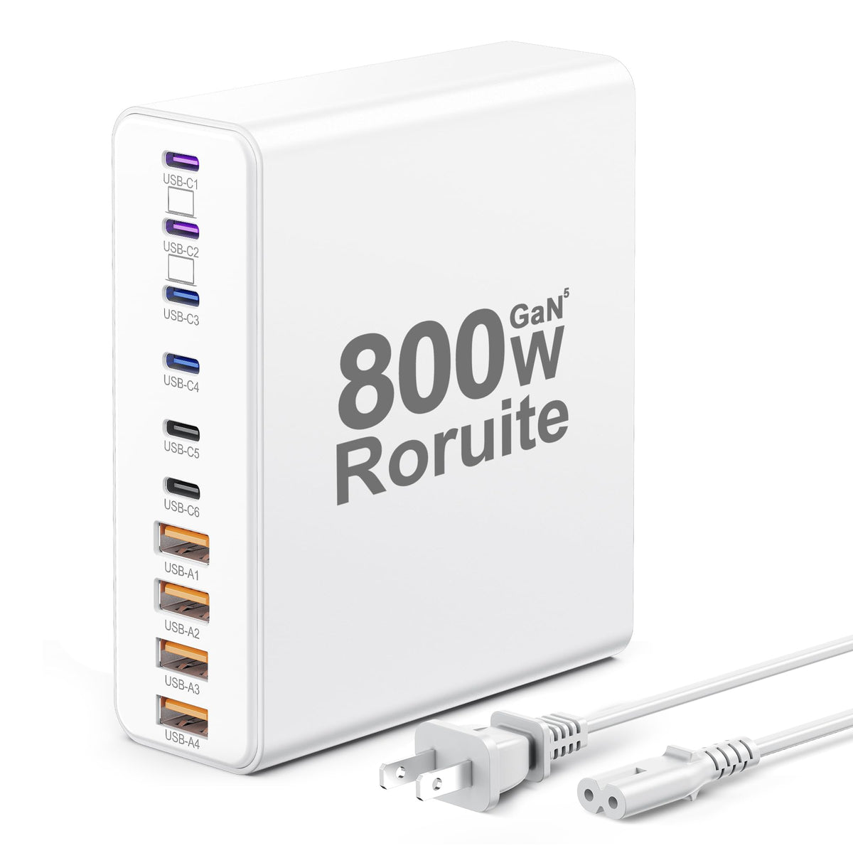800W USB C Charging Station, 120W PD GaN5 Super Fast USB C Charger Block-10 Port, Type C Fast Charging Block for PC Laptop MacBook Pro/Air Charger Adapter with iPhone 17 16 15 14 Pro Max, iPad, Galaxy