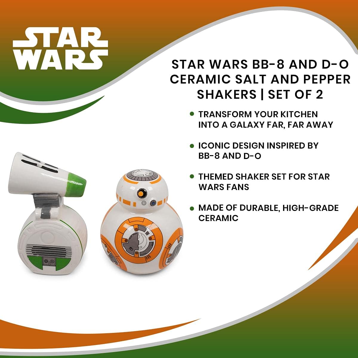 STAR WARS Episode 9: Rise of Skywalker Salt and Pepper Shakers - Ceramic