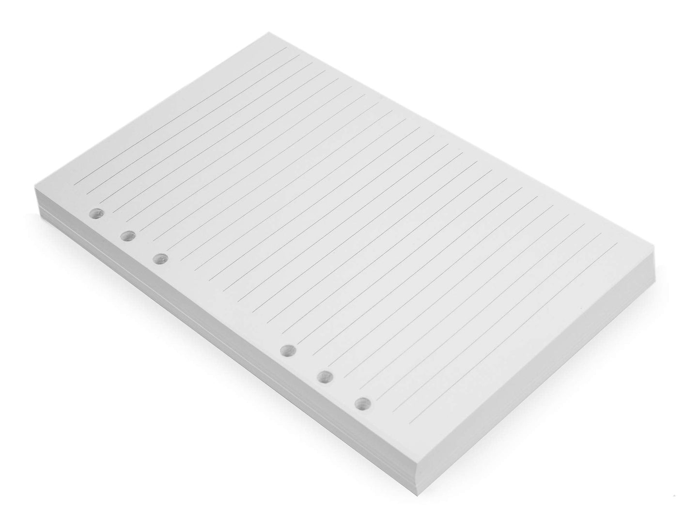 Wanderings A5 6-Ring Binder Planner Inserts - 8 1/4 x 5 5/8" - Thick Cream Color Lined 120 gsm Loose Leaf A5 Paper Refills Compatible with Filofax 6 Hole 100 Sheets 200 Lined Pages