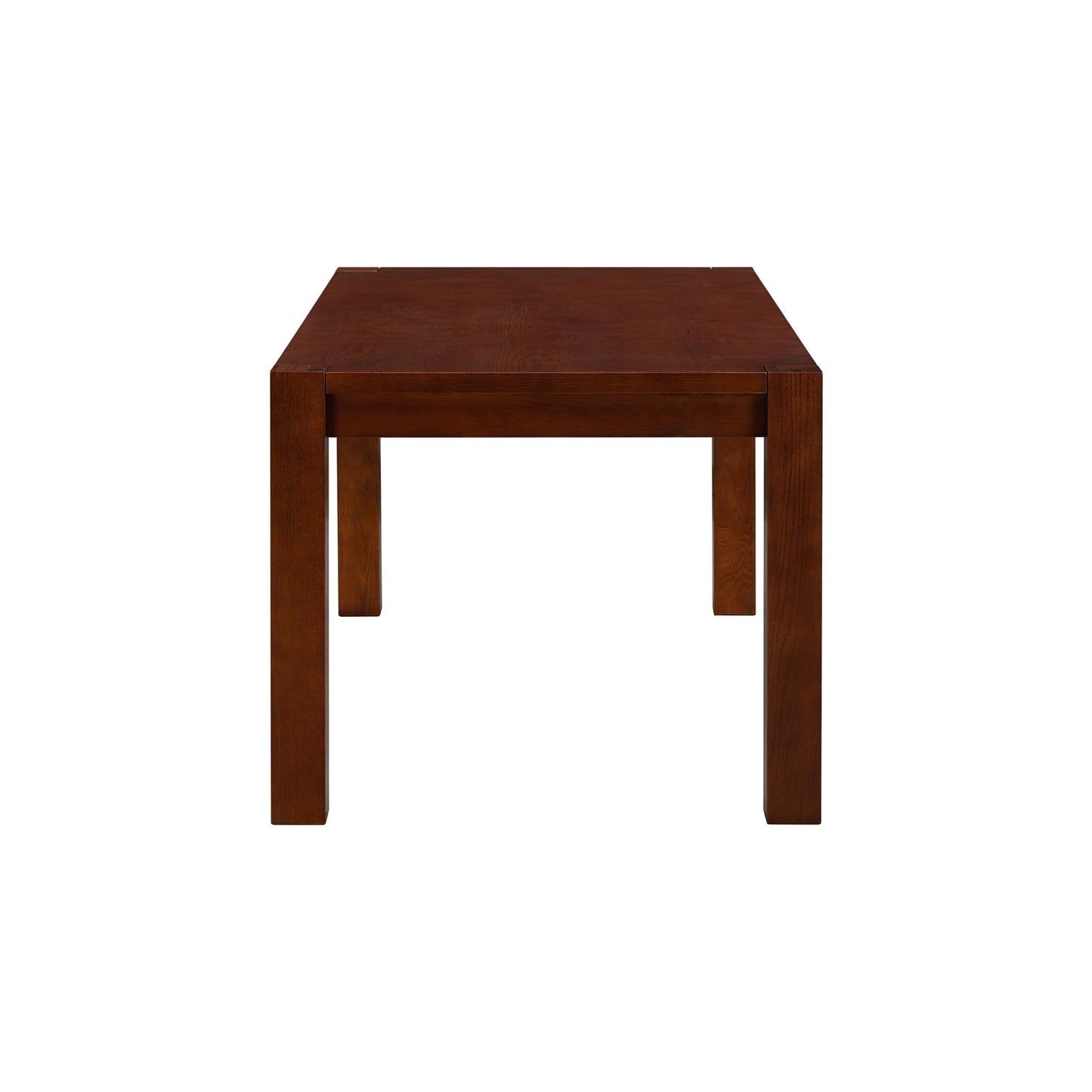NTC Block 71 Inch Modern Farmhouse Dining Table, Rectangular Dinner Table for Dining Room, Living Room Furniture, Effortless Assembly, Dark Walnut
