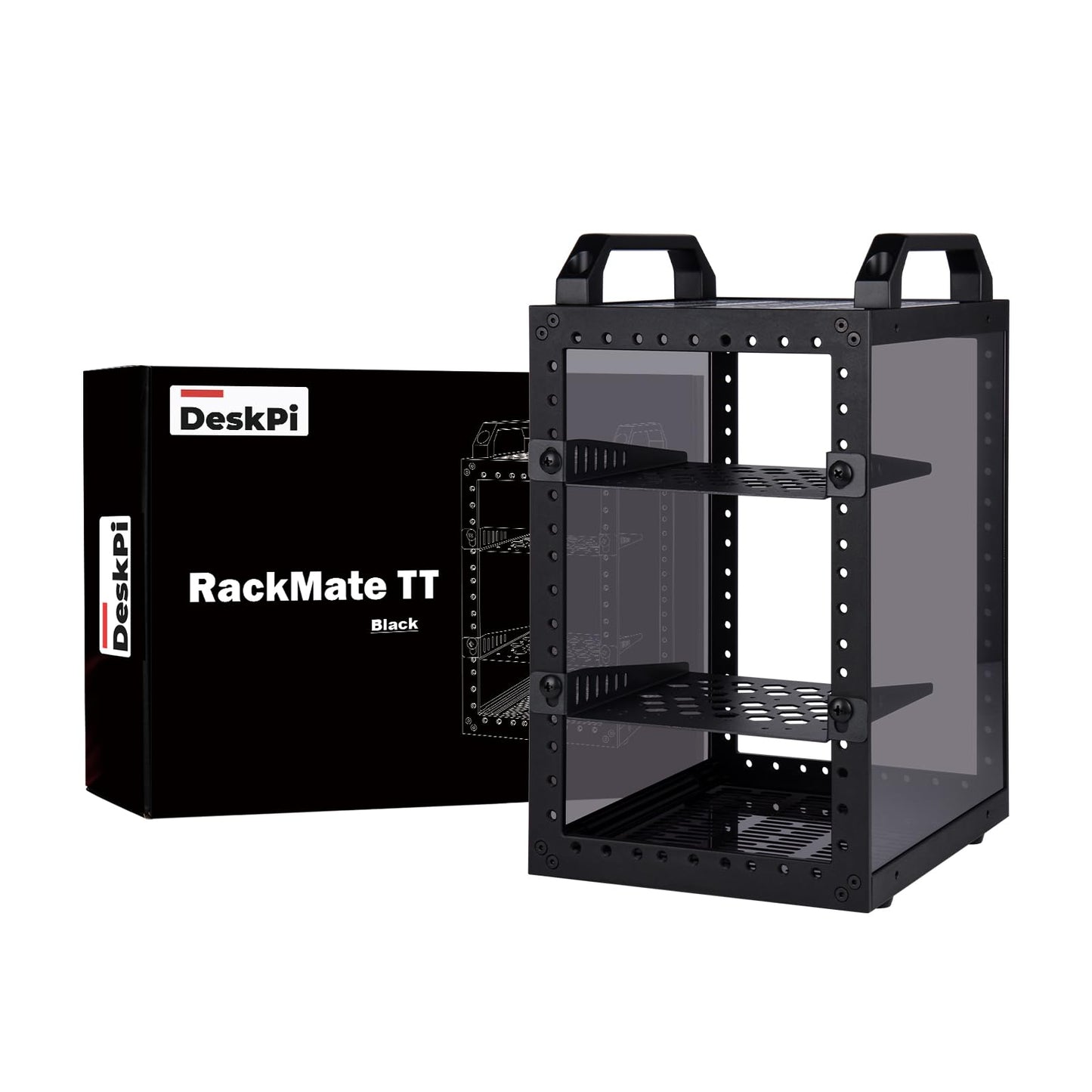 GeeekPi DeskPi RackMate TT Mini Server Cabinet for Mini PC, Network, Servers, Audio, and Video Equipment