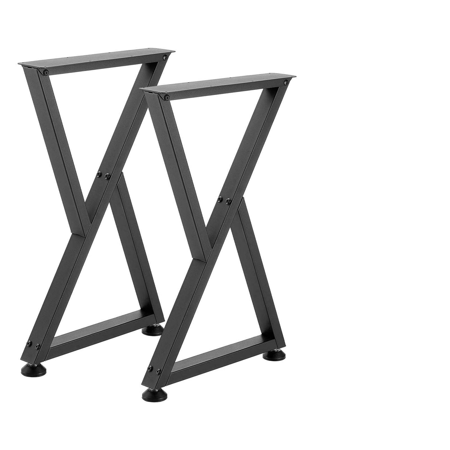 VEVOR Table Legs, 29.1" H x 18.6" W Steel Furniture Legs, Modular Design, Easy Assembly, 2204 lbs Max Load Heavy Duty, Z Shape for Home Office Desk DIY, Coffee Dinner Tables, Workbench,2 PCS, Black