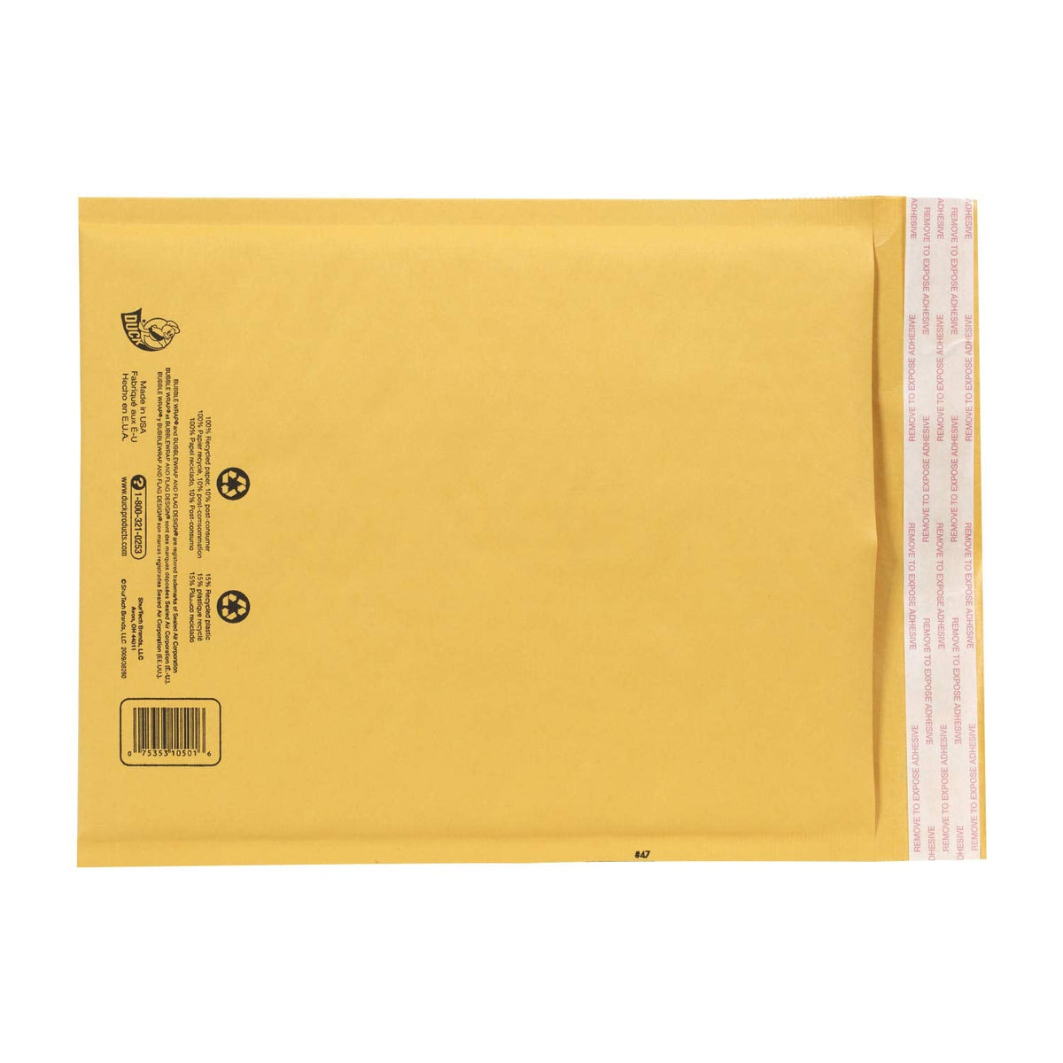 Duck Brand Kraft Bubble Mailers, #2-8.5 x 11 Inches, 5-Pack (284692)