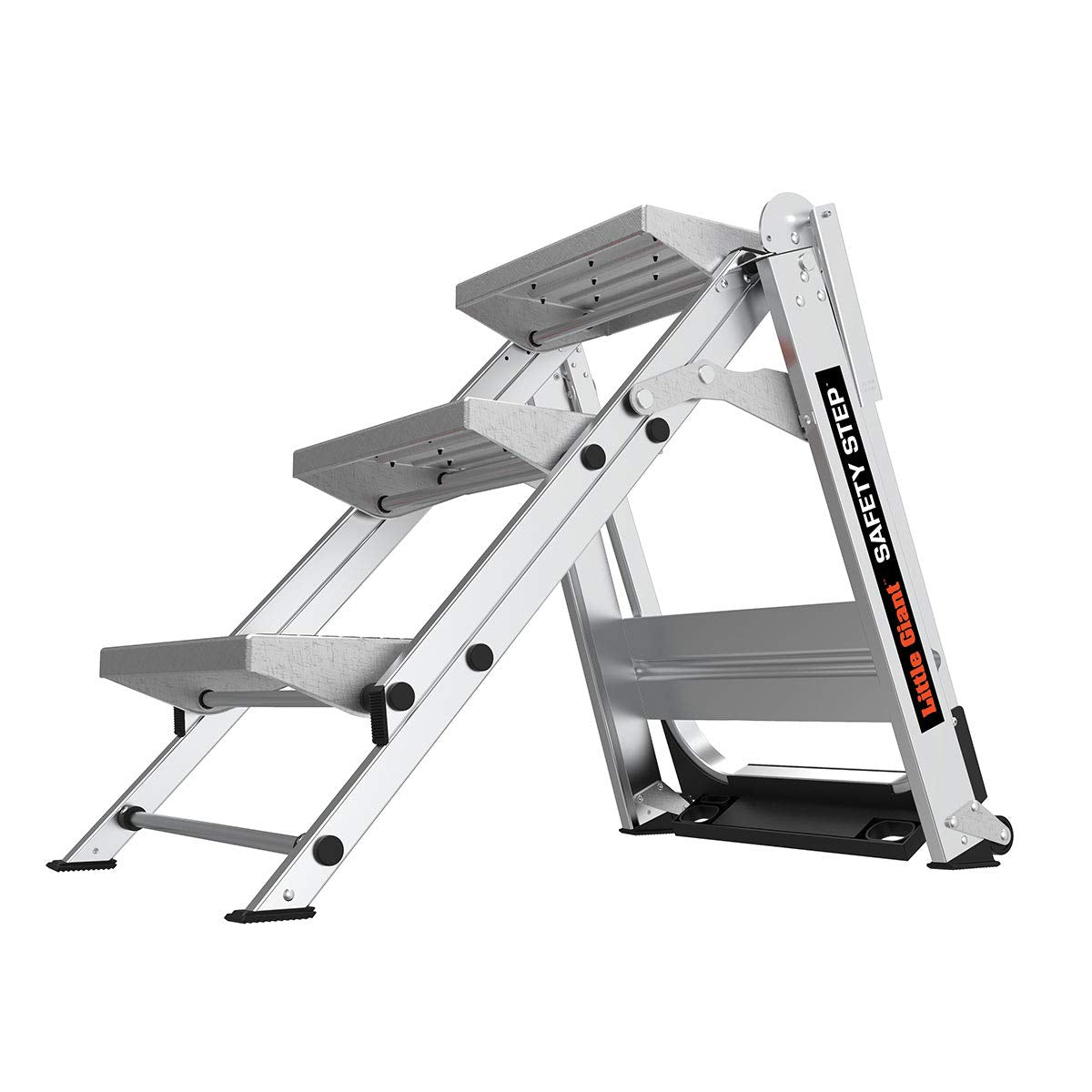 Little Giant Ladders, Safety Step, 3-Step, 3 Foot, Step Stool, Aluminum, Type 1A, 300 lbs Weight Rating, (10310BA)