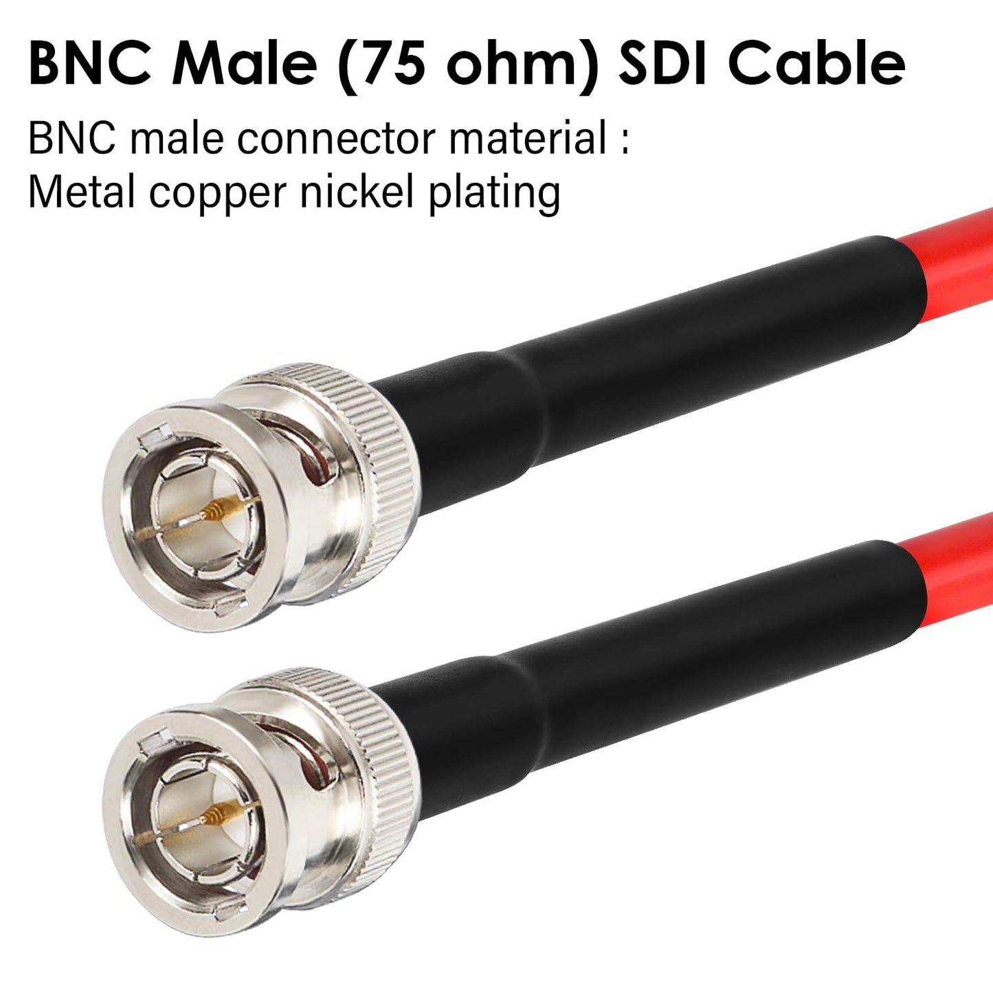 XRDS -RF 100FT SDI Cable - 75 Ohm RG59 BNC Male Cable for 4K 1080P 3G/6G HD SDI Camera Monitor Video Recorder SDI to HDMI Converter Splitter Security Camera