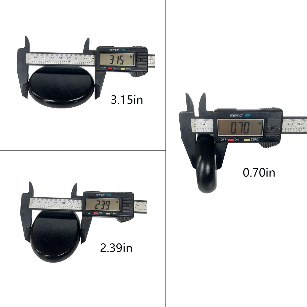 MINGJISHIYE Hot Stones Massage Set,6 Piece Set Oval hot Stone 3.15x2.36x0.7 inches.Basalt Home spa, Relaxation, Massage Treatment