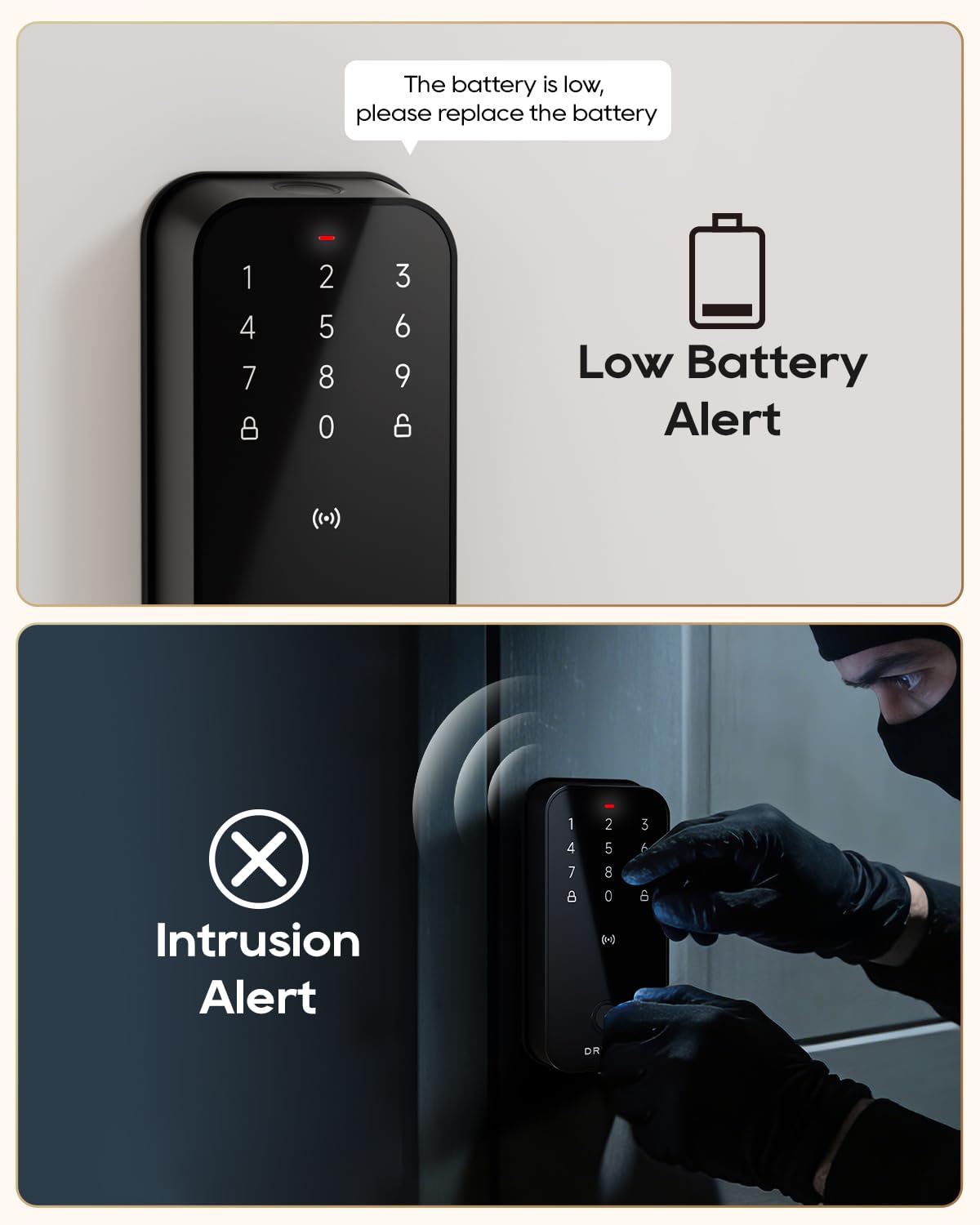 DREAME Smart Door Lock Turbo lite, Smart Locks for Front Door homekit, Apple Home Key Support, 12-Months Battery Life, AI Fingerprint, Smart Deadbolt Lock with App Control, IP54 Waterproof, Auto Lock
