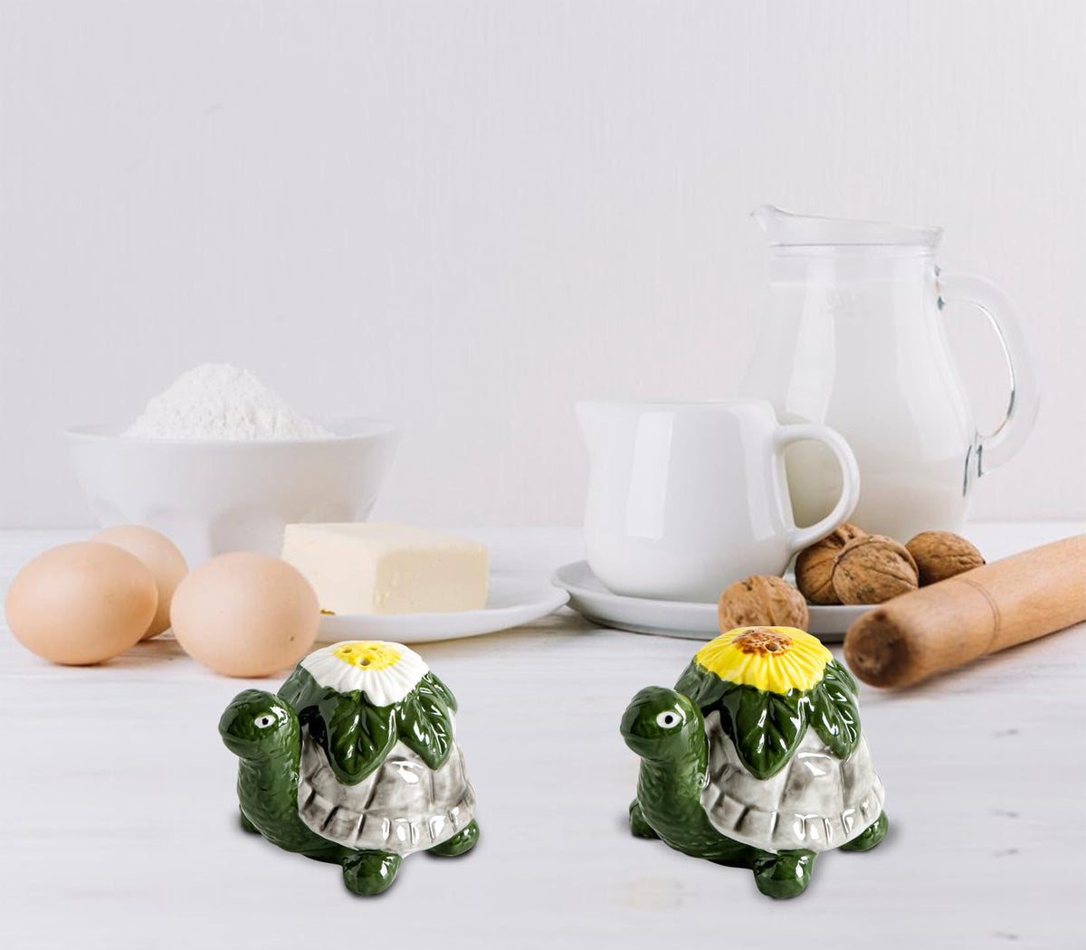 Turtle Salt And Pepper Shakers Set Ceramic Salt And Pepper Set Cute Pepper And Salt Shakers For Kitchen Saleros Para Cocina Beach,Tropical, Ocean Decoration