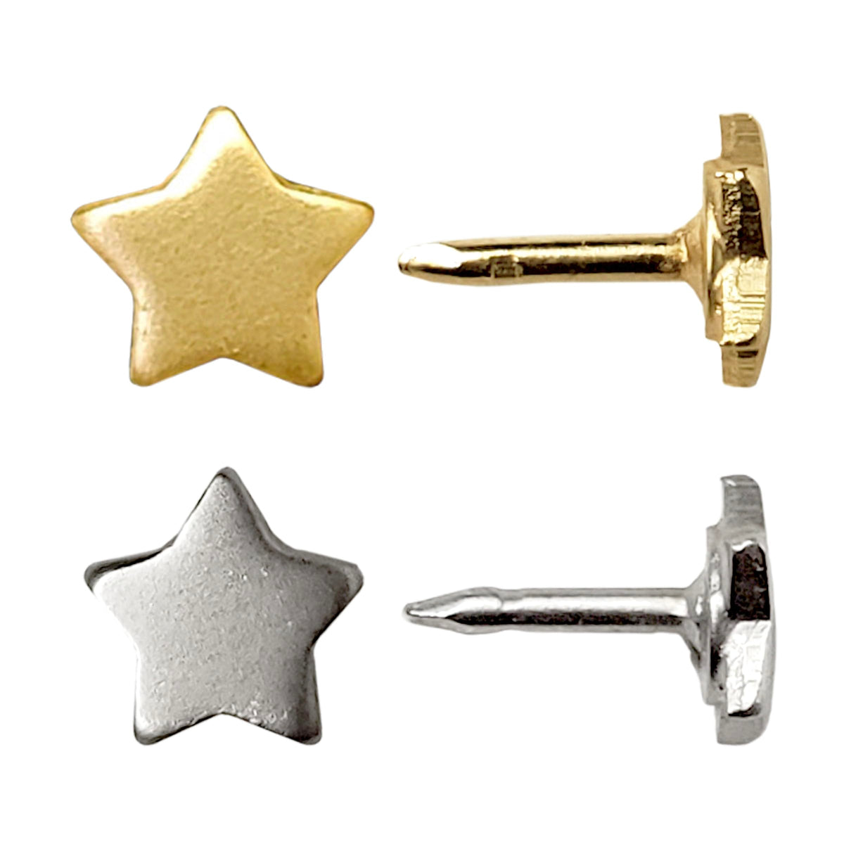 Mini Star Push Pins - Silver Mini Star Pins - for Cork Board, Maps, or Lapel Pin Use - Designed in USA - Set of 20