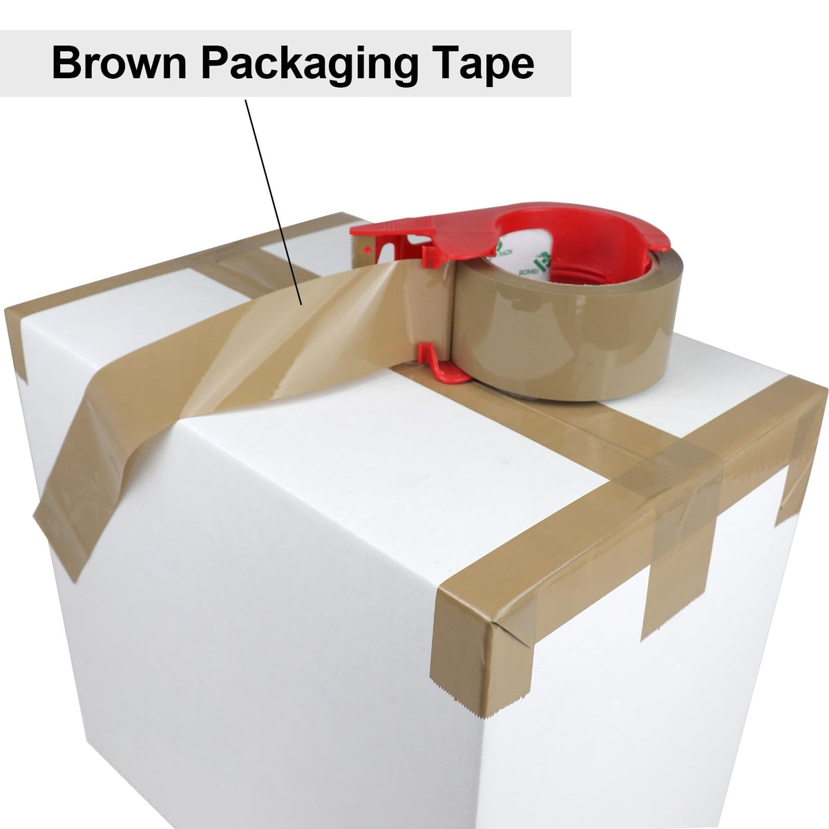 BOMEI PACK 6 Rolls Silent Brown Packing Tape, 1.88" x 60 yds,Heavy Duty Packaging Carton Tape for Shipping Packaing Moving Sealing, 2.4mil Thickness, 60 Yards Per Roll