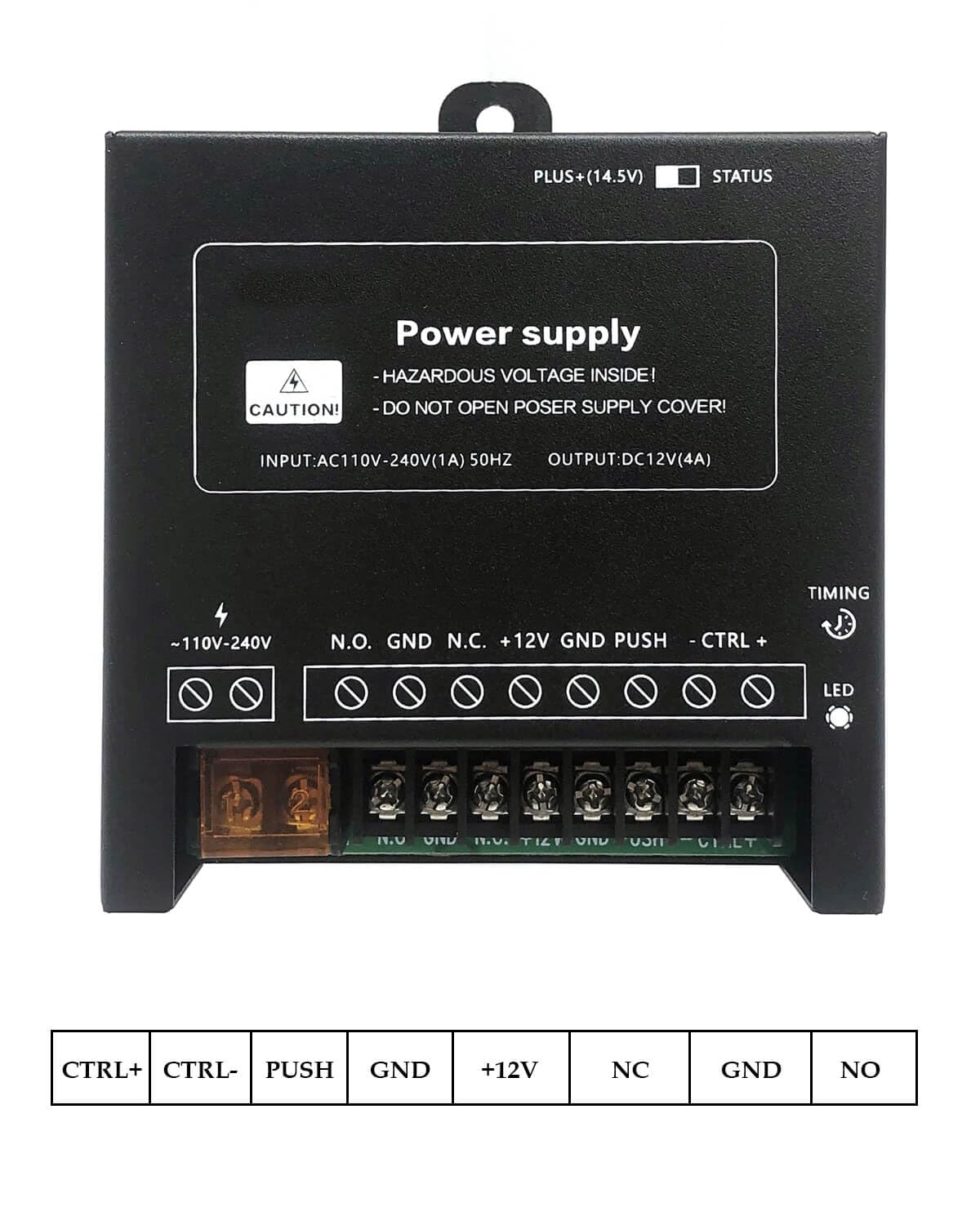 Fingerprint Door Access Control System Kit with 1200lbs Magnetic Lock, Metal Keypad Reader, ID Card & Password Entry, Access Power Supply, Exit Button - for Office, Business, Home