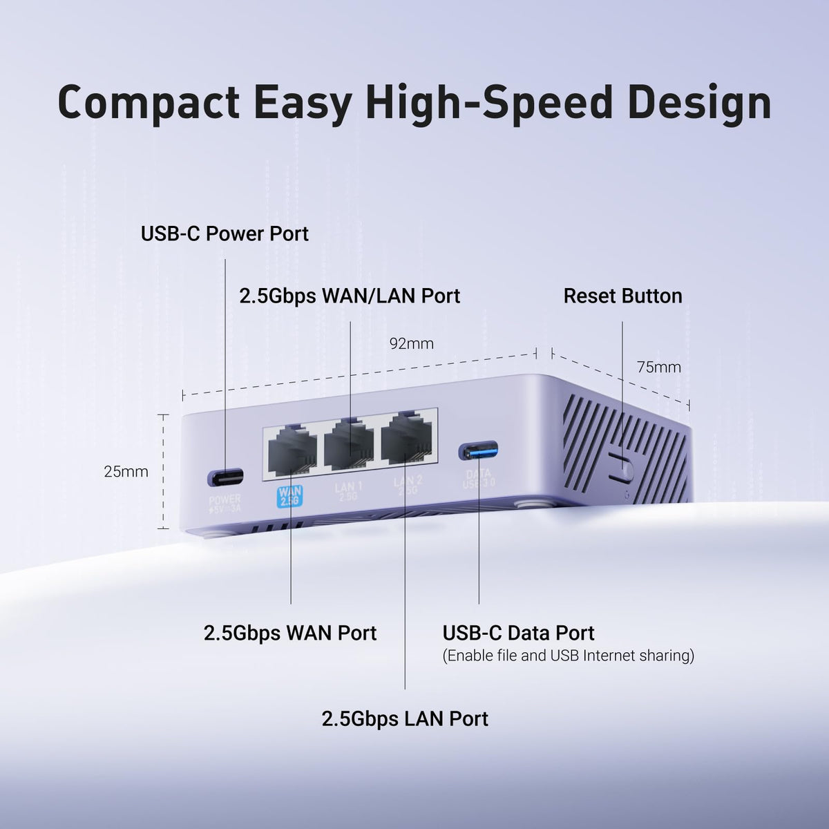 GL.iNet MT5000 (Brume 3) High-Speed Wired VPN Security Gateway for Home Office and Remote Work – Up to 1100 Mbps, 3× 2.5G Multi-WAN, DPI Security, VPN Obfuscation, OpenWrt, NO Wi-Fi