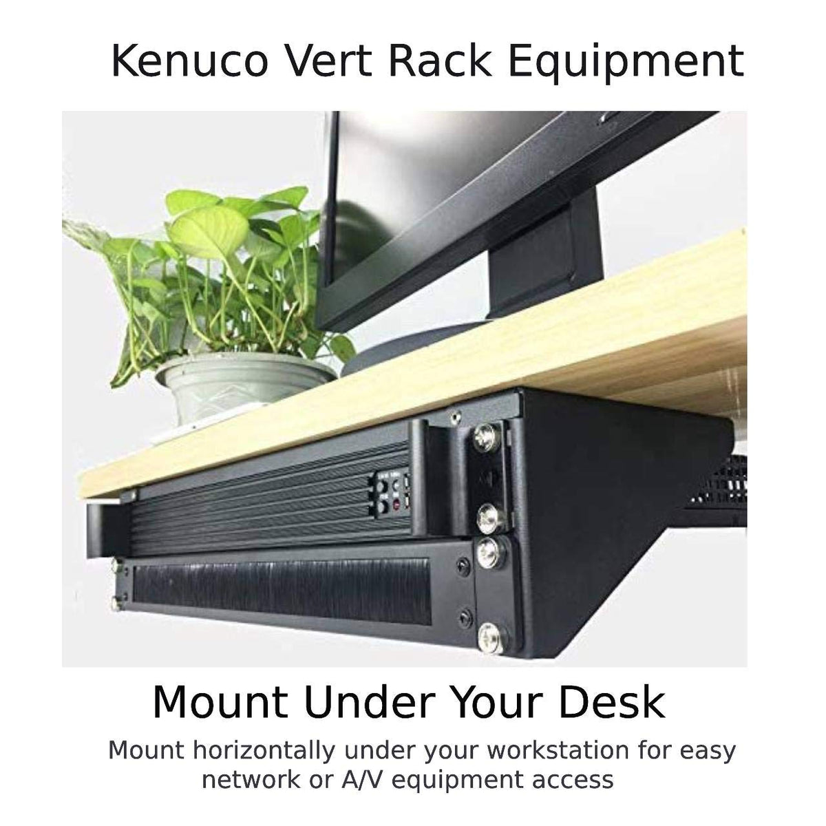 Kenuco 19 Inch Steel Vertical Rack and Wall Mountable Server Rack Mount (Black-4U)