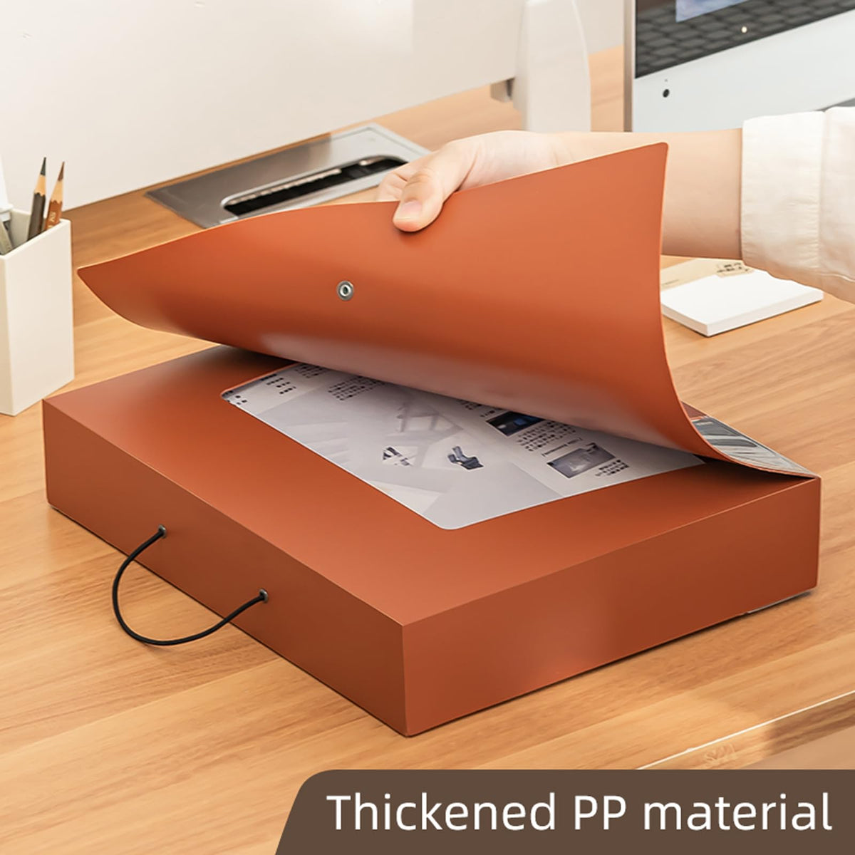 TNDCKP A4 Storage File Boxes Plastic Archives Cases with Lid, File Folder Organizer Document Filing Box for office,home,school (1, 40mm width)