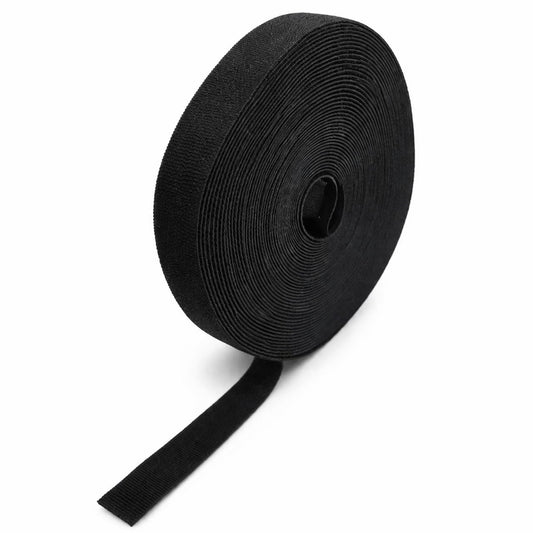 10 Self-gripping Rolls Designed for IDF, Server Racks & Data Centers | Structured Cabling | Cable Wrap for Fiber Optic Cable and Tenecom Cable System Installs (Black)