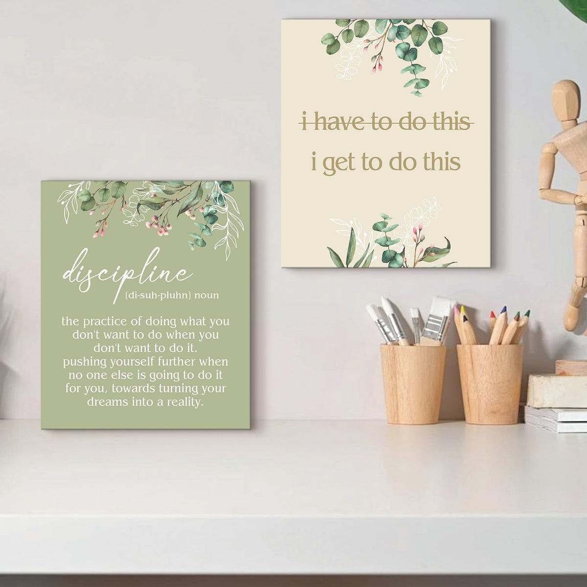 HPNIUB Office Motivational Wall Art, Teamwork Inspirational Quotes Wall Decor, Set Of 6 Piece (8x10inch,Framed) Positive Posters Decoration Success Sign for Workplace Gym Home Classroom