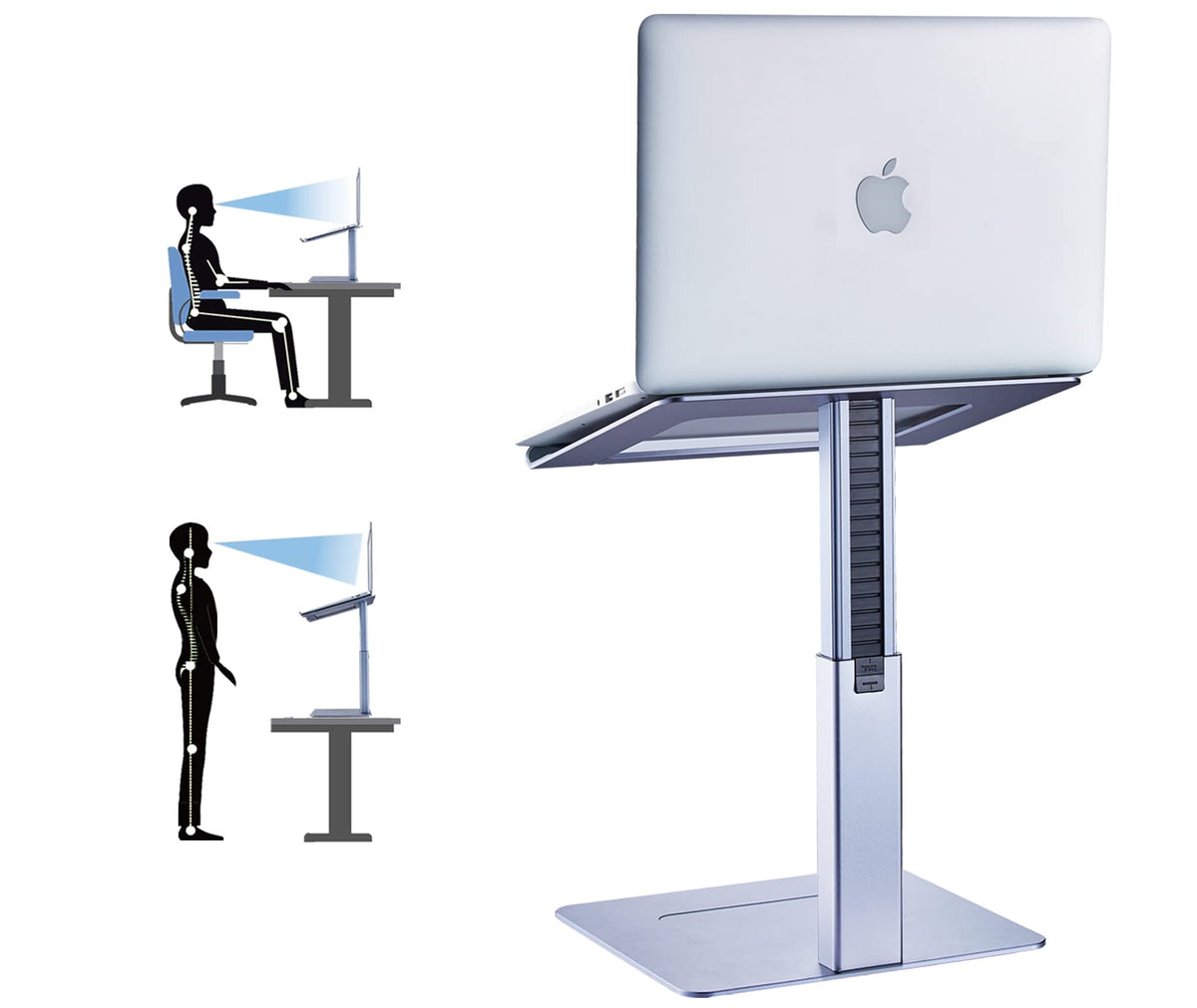 VECOFO Adjustable Laptop Stand, Tall, Strong, Airflow, Suitable for 13.3-17.3 Inch Laptops, Lift Screen to Eye Level for Video Conferences