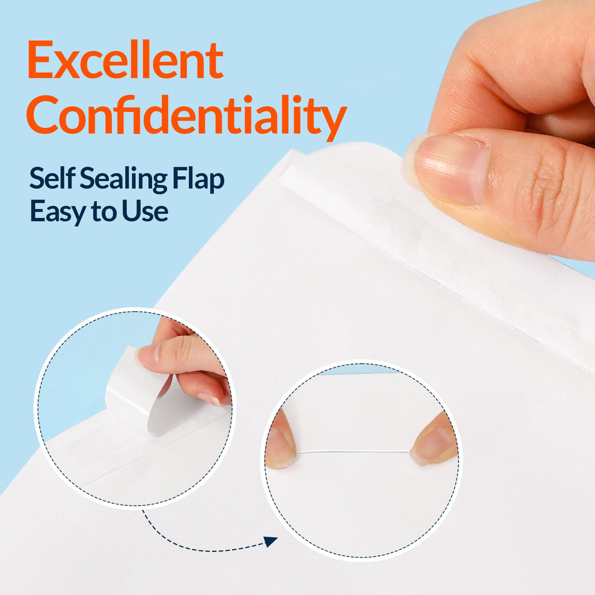 SUNEE 10 x 13 Self Seal Catalog Envelopes, 28lb White Security Mailing Envelopes, Ultra Strong Quick-Seal for Documents, Office & Business Use, 100 Pack